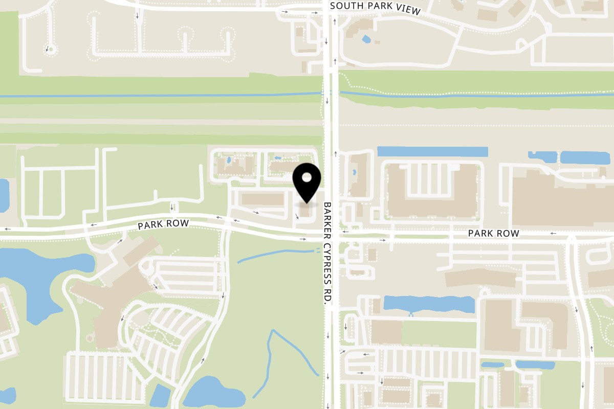 Map showing the location of Gyro Hut Katy on 18002 Park Row Blvd #300 in Houston